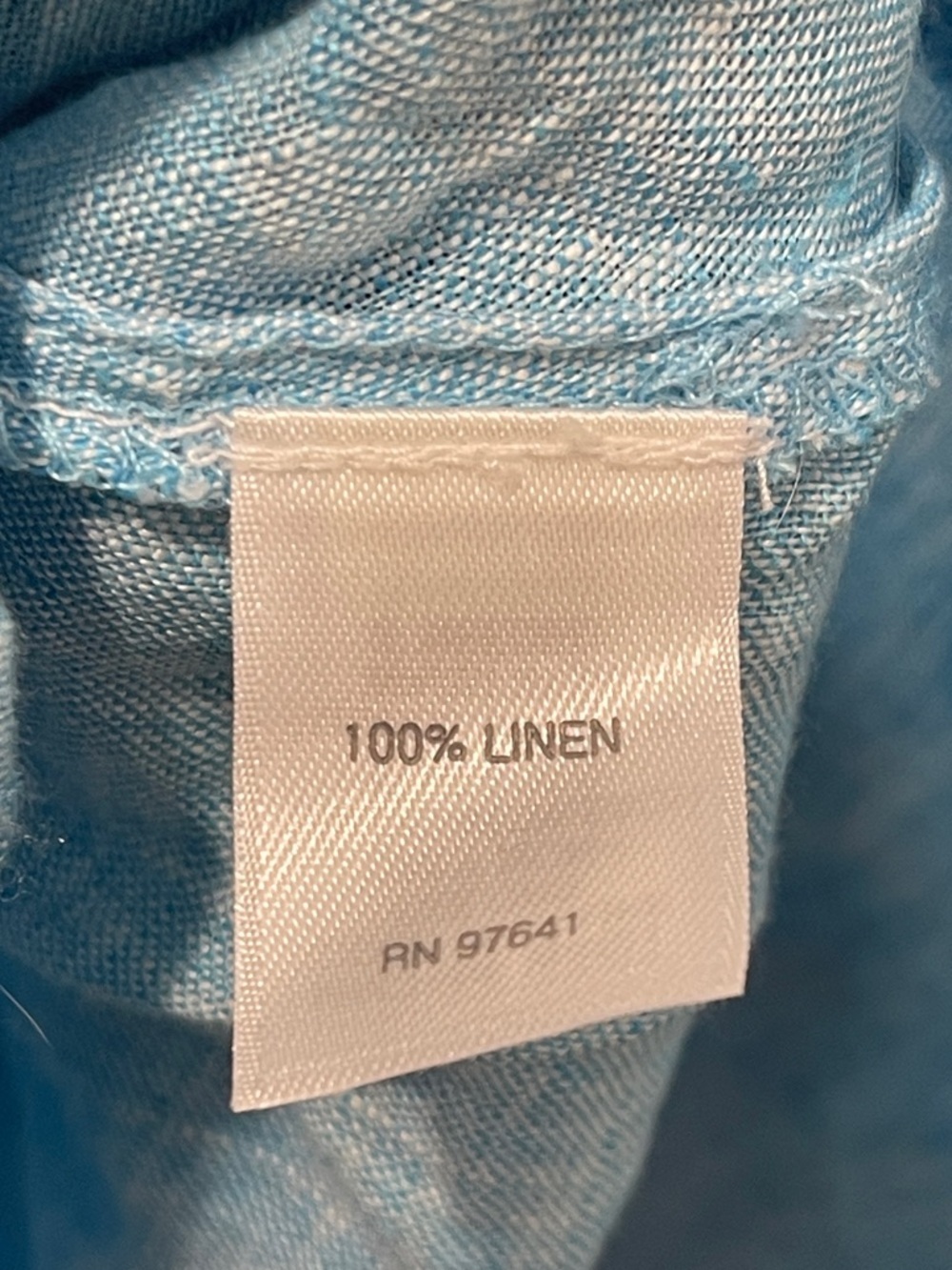 J.Jill Love Linen Aqua Blue 100% Linen Long Sleeve Button Front Top Resort Wear - Picture 5 of 6